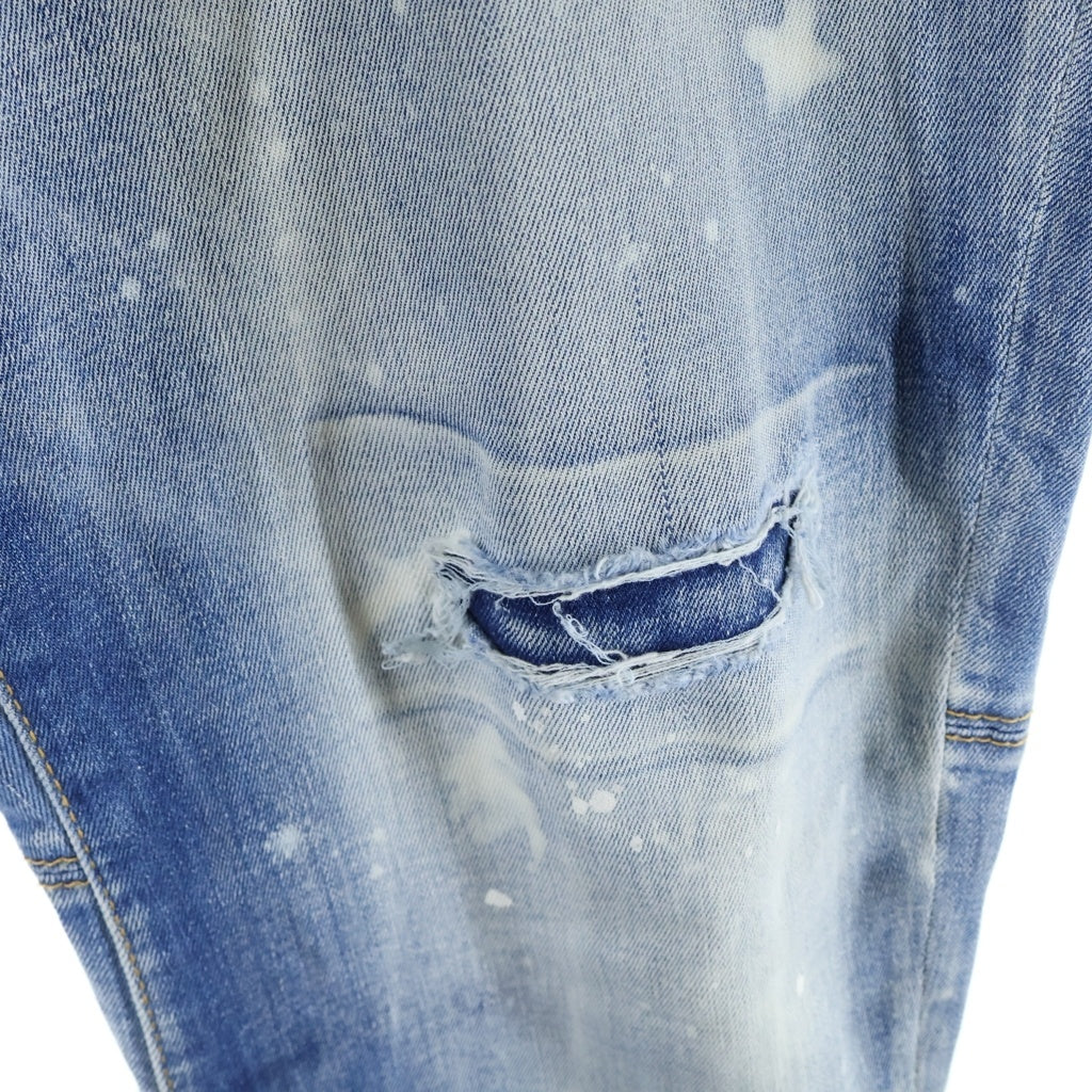 DSQUARED2(ディースクエアード) Sailor Jean セイラー ペンキ ダメージ加工 テーパードデニムパンツ インディゴ S74LB1497