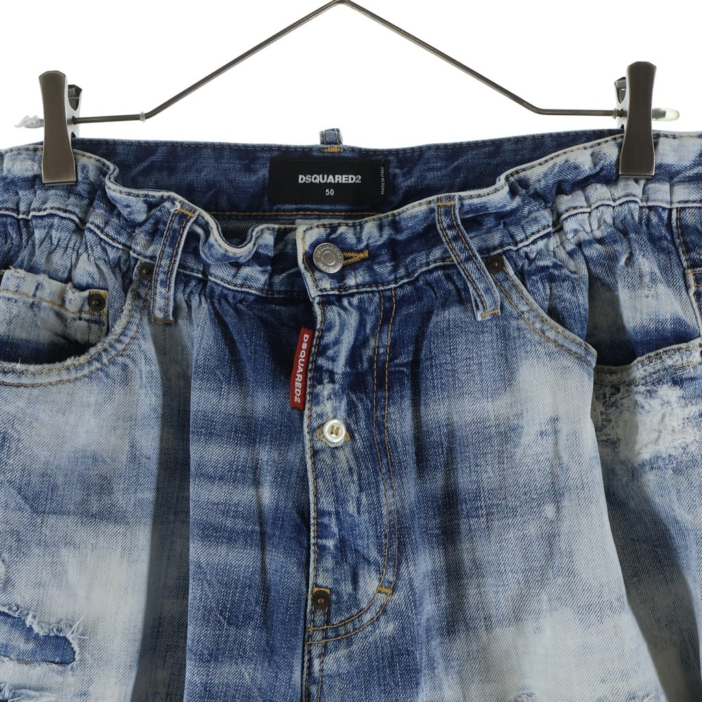 DSQUARED2(ディースクエアード) Big Brother Jean ビッグブラザー ダメージ加工 テーパードデニムパンツ インディゴ S71LB1389