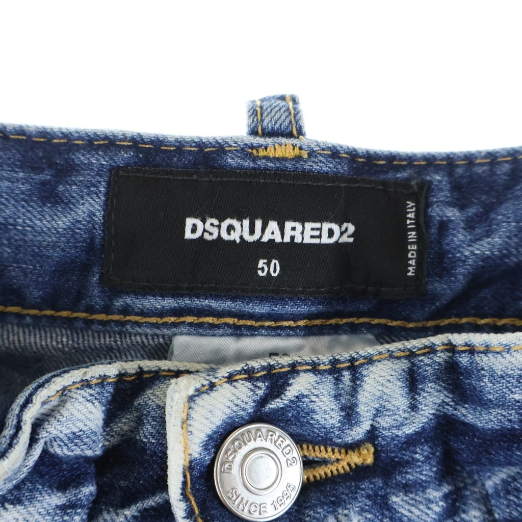 DSQUARED2(ディースクエアード) Big Brother Jean ビッグブラザー ダメージ加工 テーパードデニムパンツ インディゴ S71LB1389