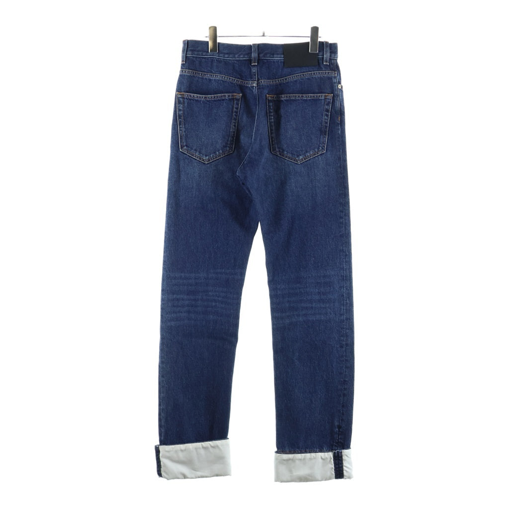 LOEWE(ロエベ) TURN-UP DENIM JEANS フィッシャーマン ターンアップ ボタンフライ ストレートデニムパンツ インディゴ H526Y11W33