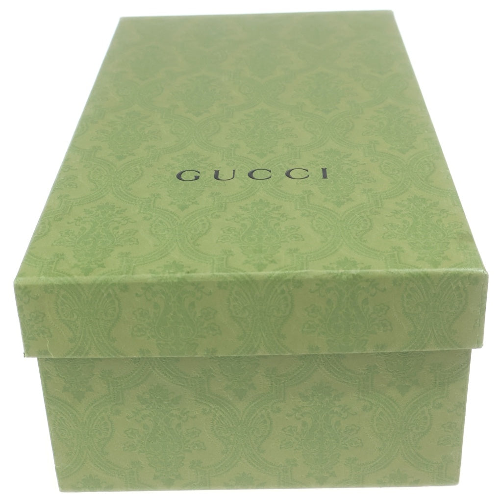 GUCCI(グッチ) Gゴールド金具 フリンジ付 キルトタッセルレザーローファー ブラウン 714680