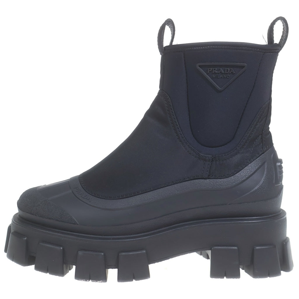 PRADA SPORT(プラダ スポーツ) 22AW Re-Nylon モノリス リナイロン ギャバジン サイドゴアブーツ ブラック 2UE029