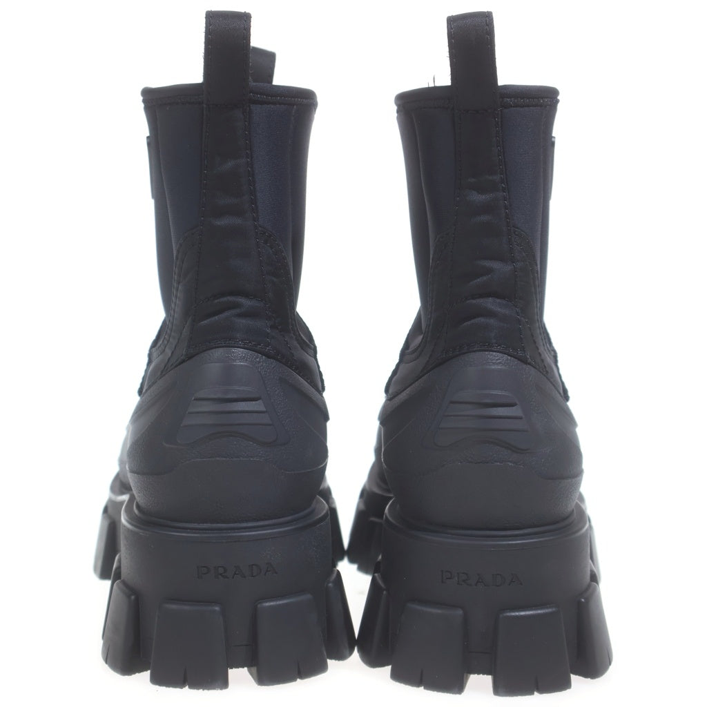 PRADA SPORT(プラダ スポーツ) 22AW Re-Nylon モノリス リナイロン ギャバジン サイドゴアブーツ ブラック 2UE029