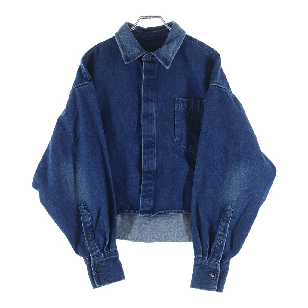 AMI Alexandre Mattiussi(アミアレクサンドルマテュッシ) WORN BLUE DENIM SHIRT ウォーン ブルー 長袖デニムシャツ レディース インディゴ FSH134.DE0025