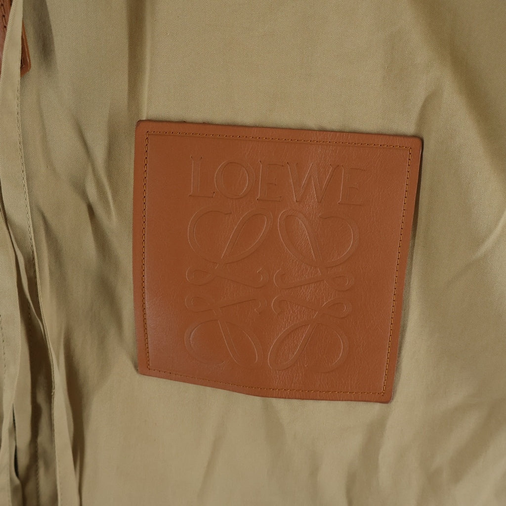 LOEWE(ロエベ) アナグラム レザーロゴパッチ シルク混 フーデッド