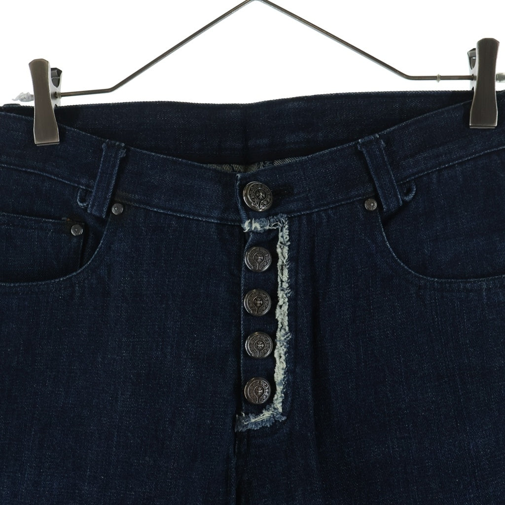 CHROME HEARTS(クロムハーツ) OLD DNM PANTS オールド ホースシューボタン ボタンフライ フレアデニムパンツ インディゴ