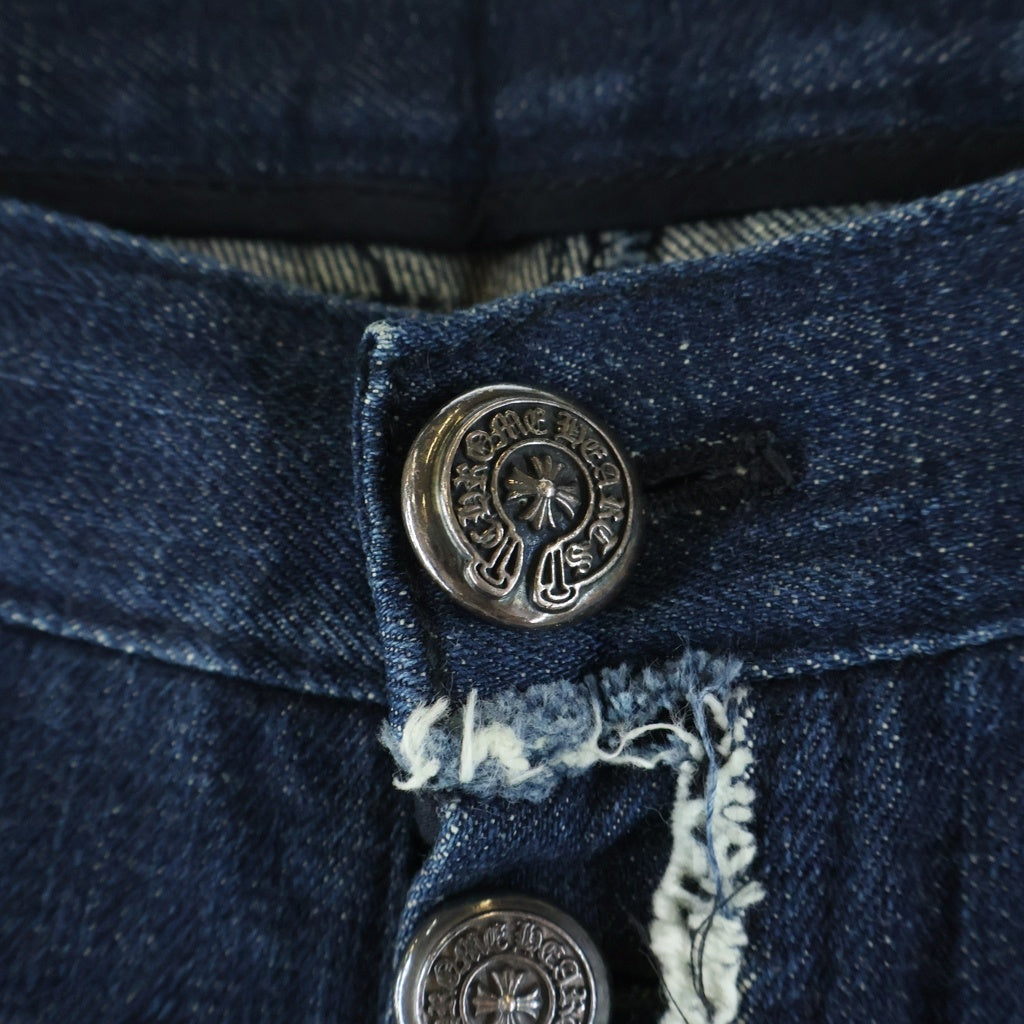 CHROME HEARTS(クロムハーツ) OLD DNM PANTS オールド ホースシューボタン ボタンフライ フレアデニムパンツ インディゴ