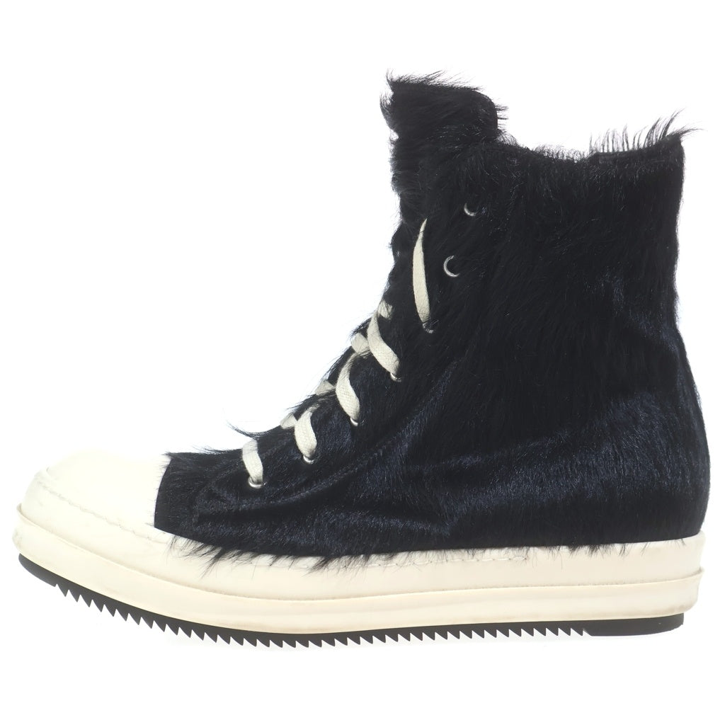 Rick Owens(リックオウエンス) RAMONES Strobe High Pony Hair ラモーンズ ストロボ ポニーヘア レザー ハイカットスニーカー