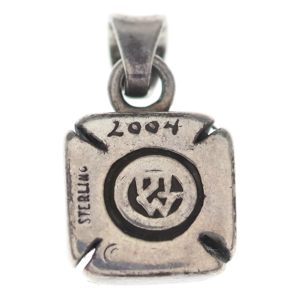 Travis Walker(トラヴィスワーカー) DOUBLE CROSS CHARM ダブルクロスチャーム ネックレストップ ペンダント シルバー/レッド