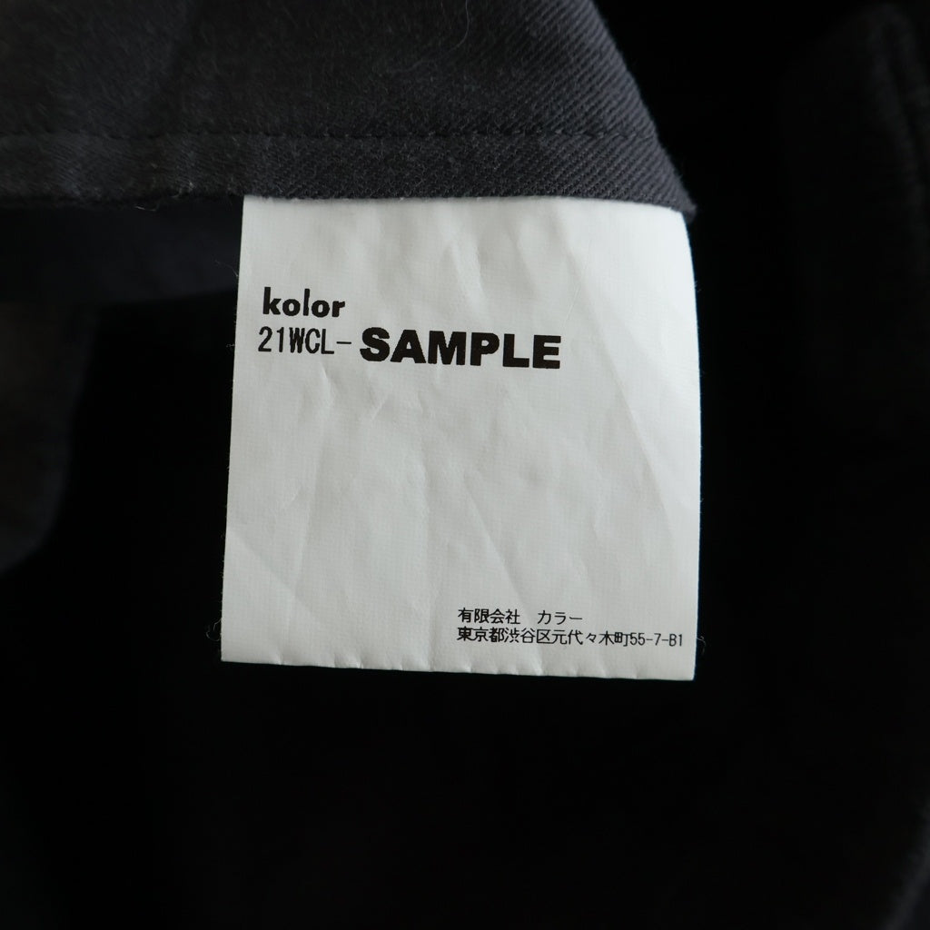 kolor(カラー) 21AW サンプル ウール セミフレア スラックスパンツ グレー 21WCL-SAMPLE