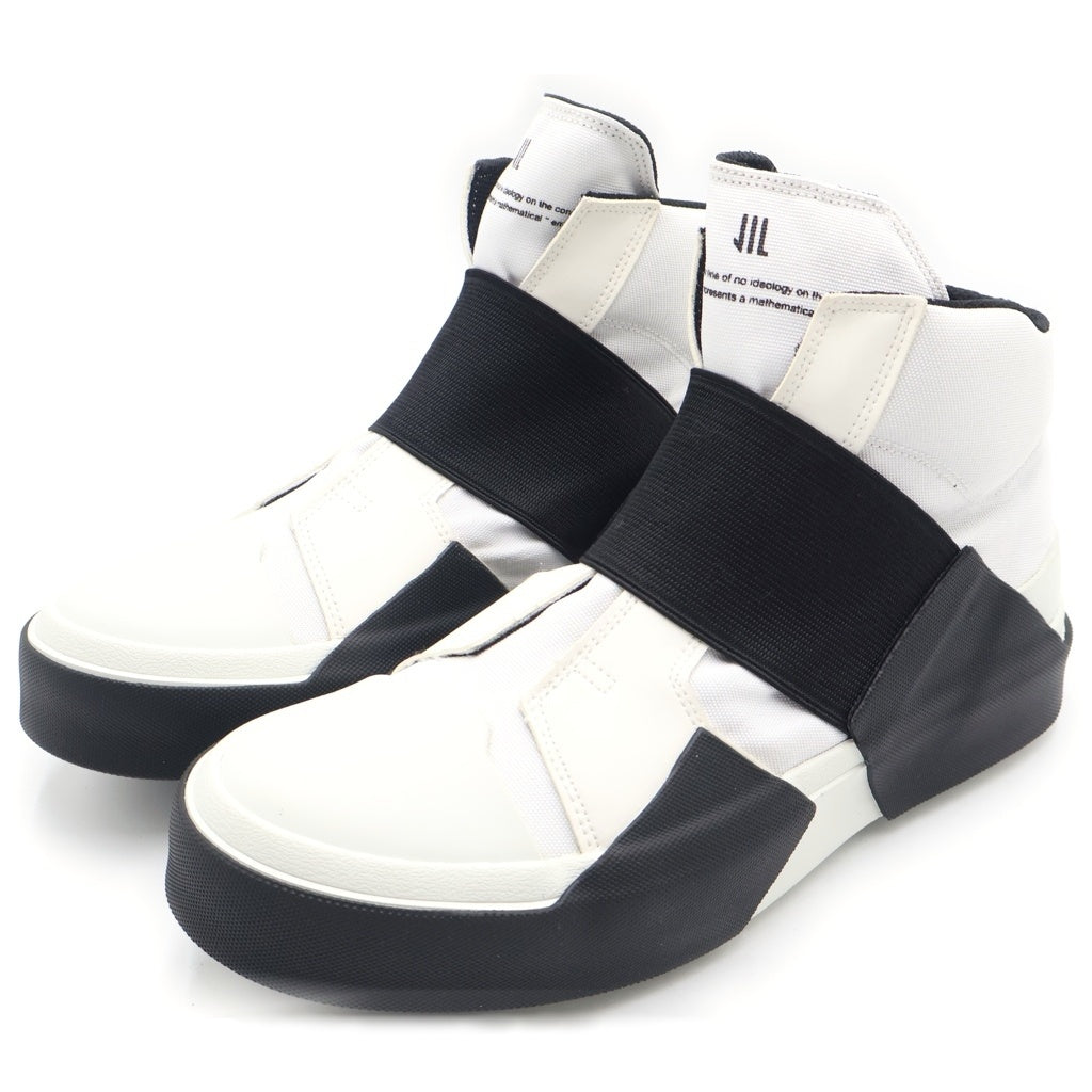 NILoS(ニルズ) MULTI EDGE SOLE SNEAKER マルチエッジソール ハイカットスニーカー ホワイト/ブラック 002FWM1