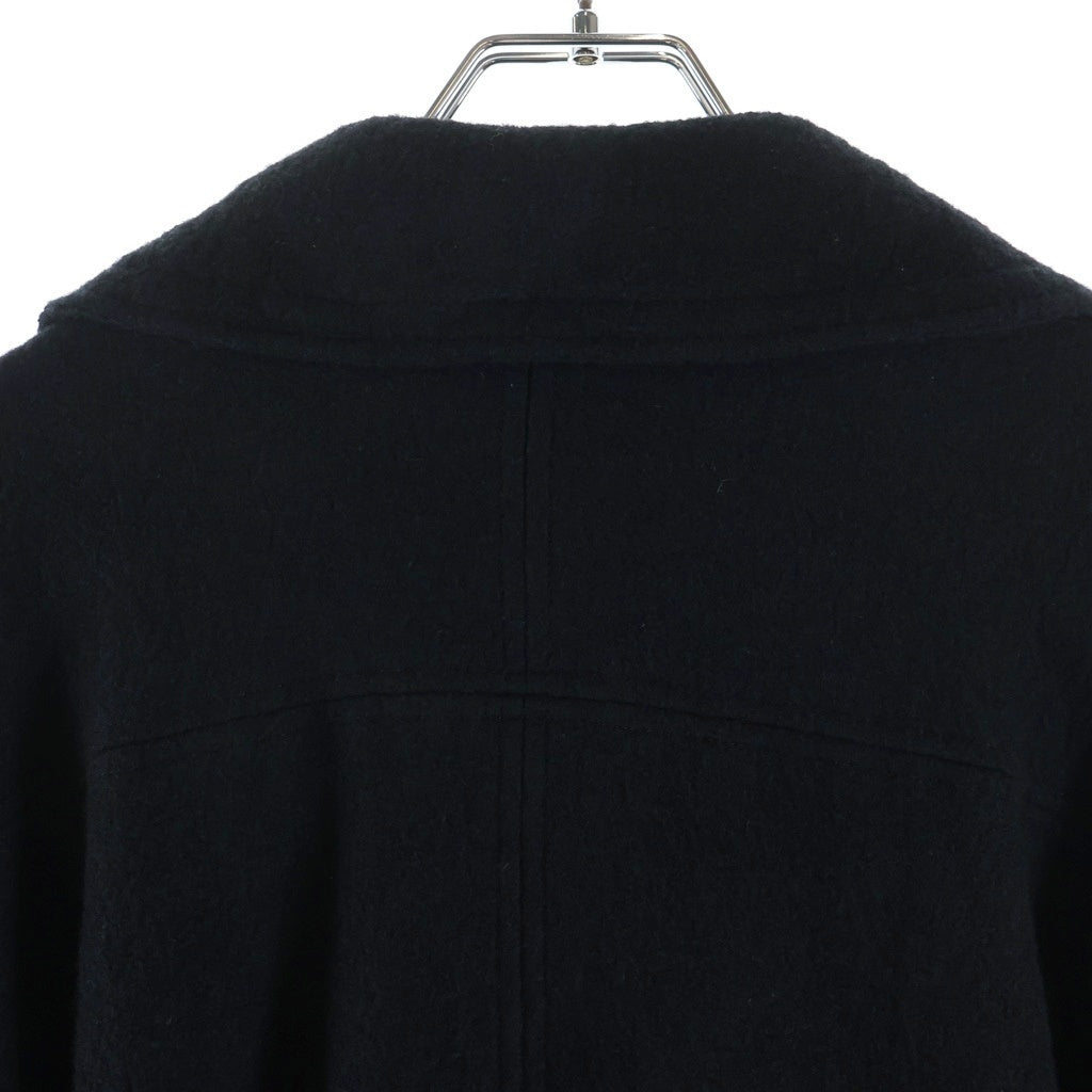 THE VIRIDI-ANNE(ザヴィリジアン) 19AW コットン 縮絨リバーシブルコート ブラック VI-3124-04