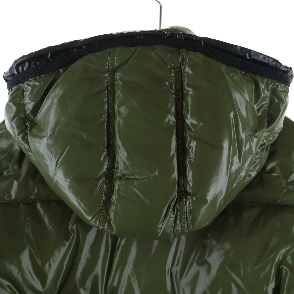 MONCLER(モンクレール) BADIA バディア パッチデザイン ナイロン フーデッドダウンジャケット カーキ 45308