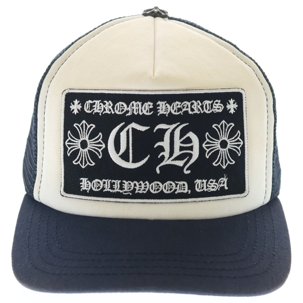CHROME HEARTS(クロムハーツ) OLD CH TRUCKER CAP オールド CHロゴ メッシュ トラッカーキャップ 帽子 ネイビー/ホワイト