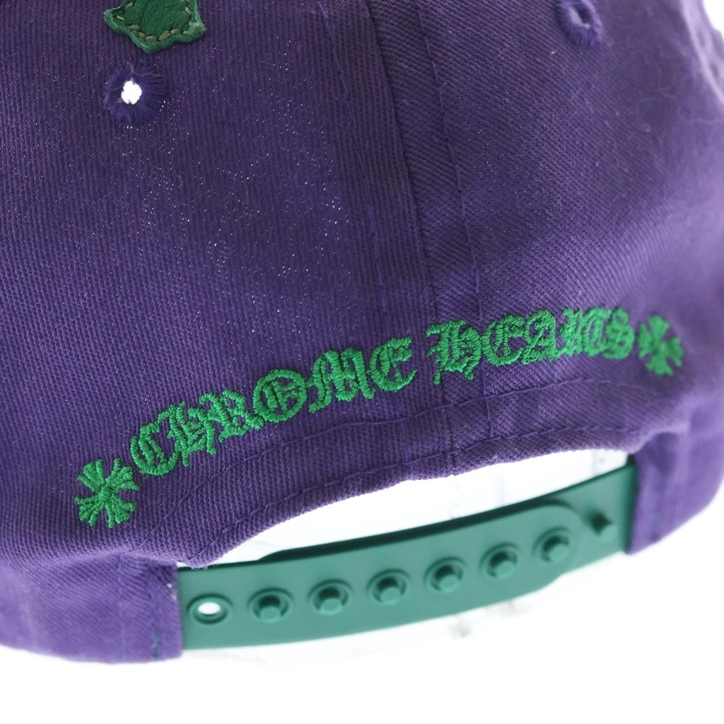 CHROME HEARTS(クロムハーツ) CH HAT CH刺繍 クロスパッチ 5パネル ベースボールキャップ 帽子 パープル/グリーン