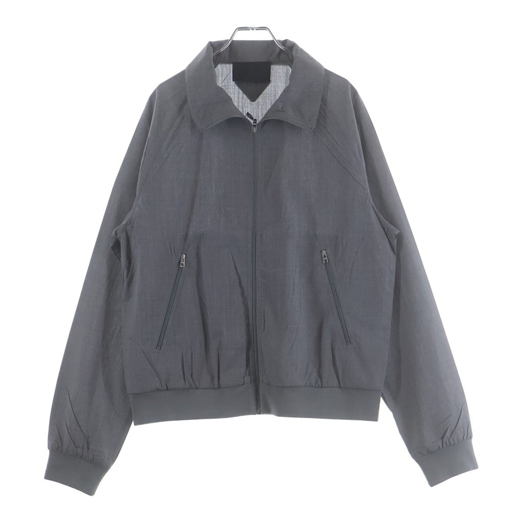 PRADA(プラダ) 25SS ライトウェイトウール ボンバージャケット ジップアップブルゾン グレー SGC874