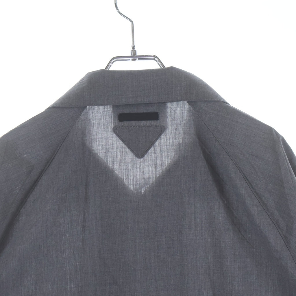 PRADA(プラダ) 25SS ライトウェイトウール ボンバージャケット ジップアップブルゾン グレー SGC874