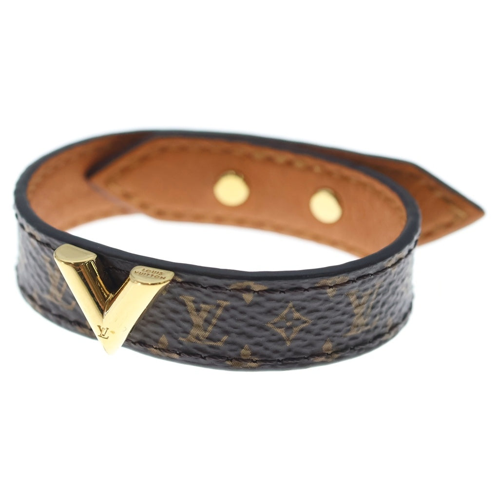 LOUIS VUITTON(ルイヴィトン) ブレスレット エセンシャル V モノグラム レザーブレスレット ブラウン M6042 レディース