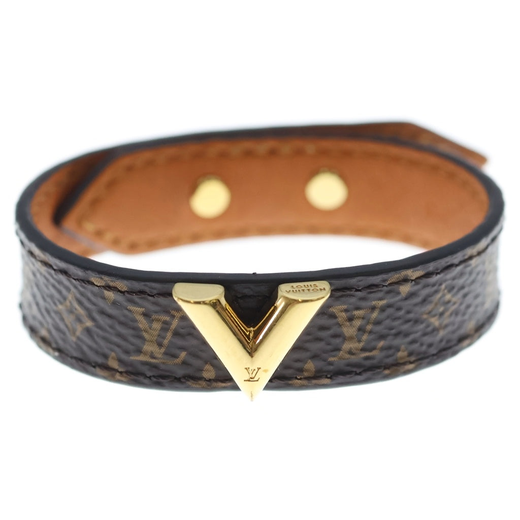 LOUIS VUITTON(ルイヴィトン) ブレスレット エセンシャル V モノグラム レザーブレスレット ブラウン M6042 レディース