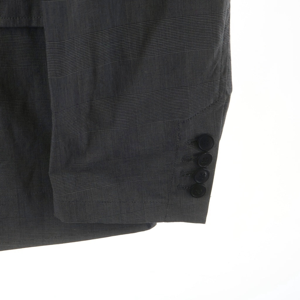 DRIES VAN NOTEN(ドリスヴァンノッテン) BILBO 1465 M.W.JACKET ビルボ グレンチェック コットン 3B アンコンジャケット グレー 855.020414-1465-802