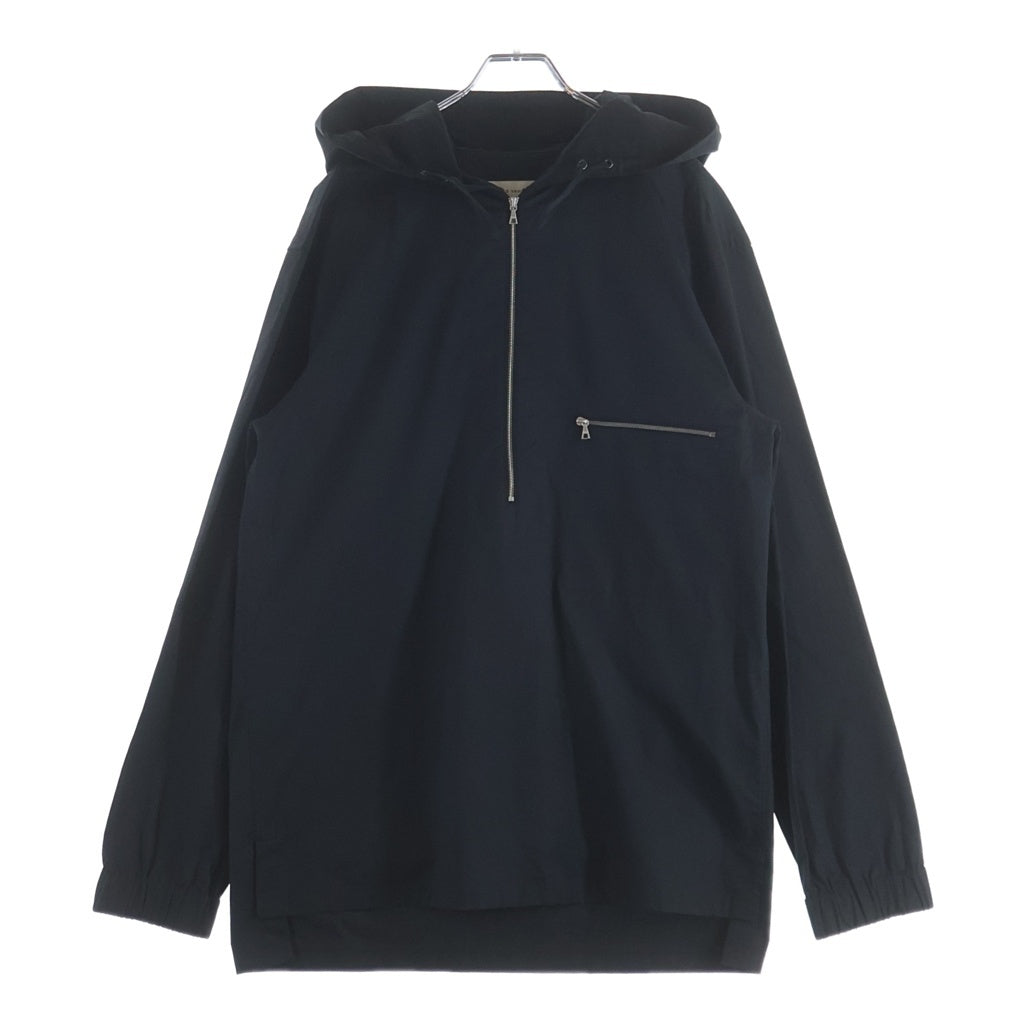 DRIES VAN NOTEN(ドリスヴァンノッテン) 25SS CARROCK 1147 M.W.SHIRT キャロック ハーフジップ フーデッド長袖シャツ ブラック 855.020738-1147-900