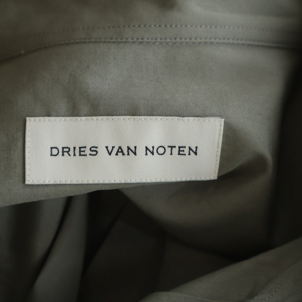 DRIES VAN NOTEN(ドリスヴァンノッテン) CROOM 1374 M.W.SHIRT クルーム コットン レギュラーカラー 長袖シャツ グレー 855.020732-1374-801