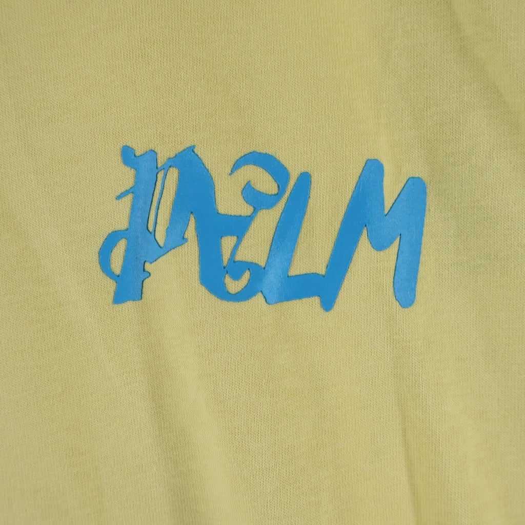 Palm Angels(パームエンジェルス) PALM OASIS TEE L/S 両面プリント クルーネック 長袖Tシャツ カットソー イエロー PMAB051S24FLE001