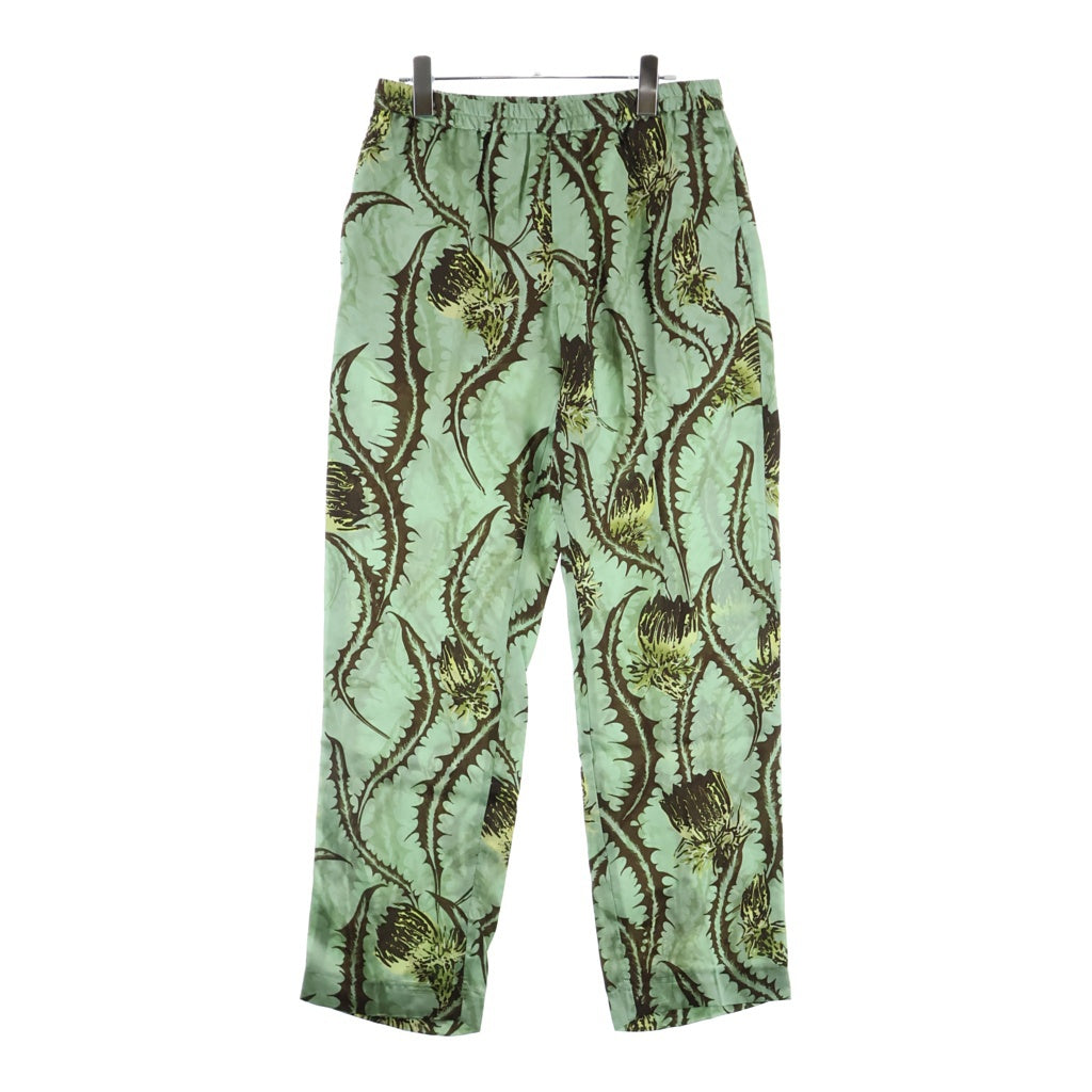 DRIES VAN NOTEN(ドリスヴァンノッテン) 25SS PARKINO 1001 M.W.PANTS パーキノ ボタニカル総柄 レーヨン イージーパンツ グリーン 251-020936