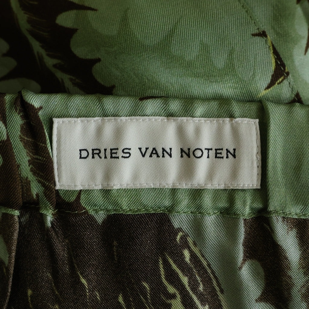 DRIES VAN NOTEN(ドリスヴァンノッテン) 25SS PIPERI 1001 M.W.PANTS ピペリ ボタニカル総柄 レーヨン イージーショーツ ハーフパンツ グリーン 251-020931