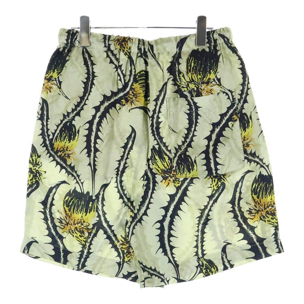 DRIES VAN NOTEN(ドリスヴァンノッテン) 25SS PIPERI 1001 M.W.PANTS ピペリ ボタニカル総柄 レーヨン イージーショーツ ハーフパンツ ベージュ/ブラック 251-020931