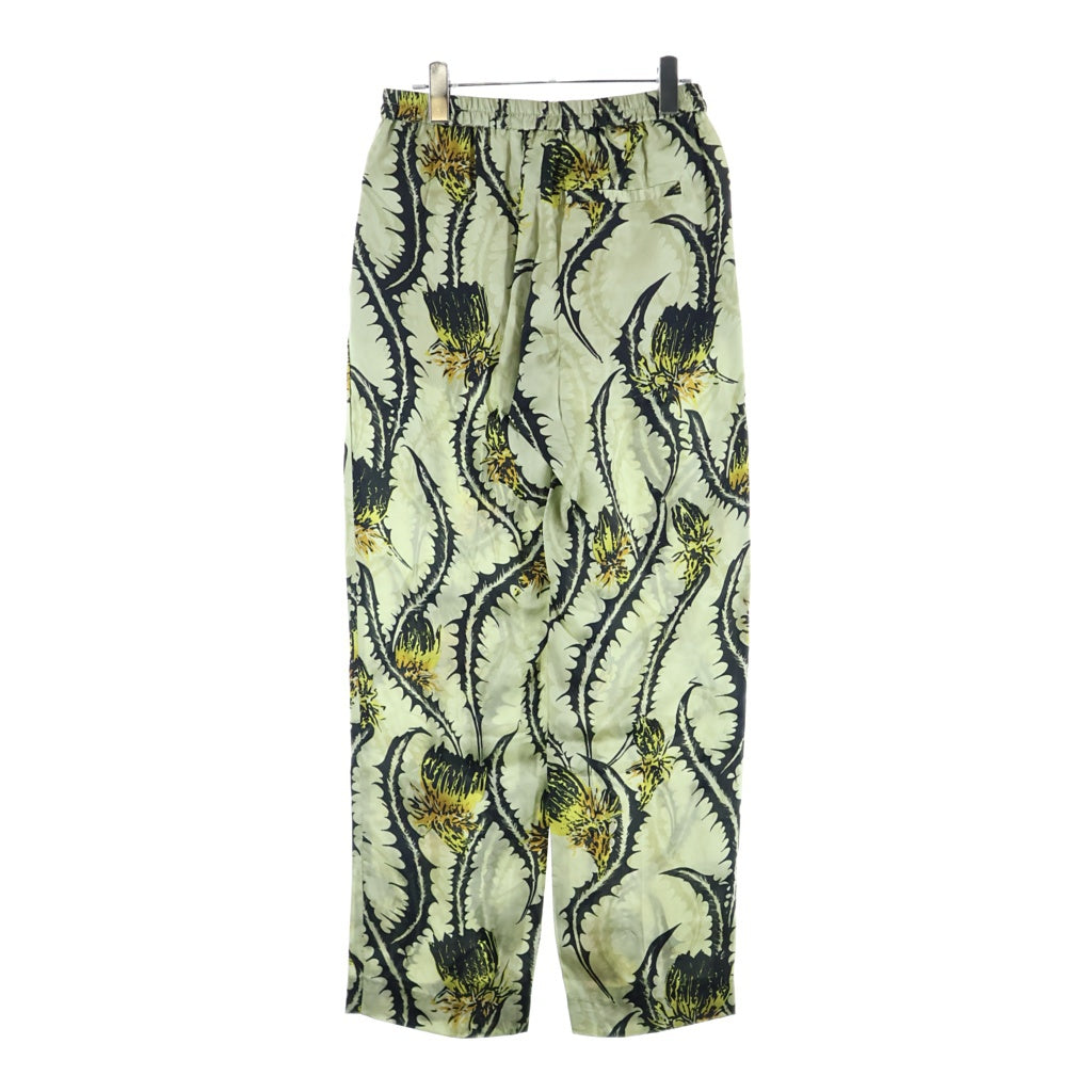 DRIES VAN NOTEN(ドリスヴァンノッテン) 25SS PARKINO 1001 M.W.PANTS パーキノ ボタニカル総柄 レーヨン イージーパンツ ベージュ/ブラック 251-020936
