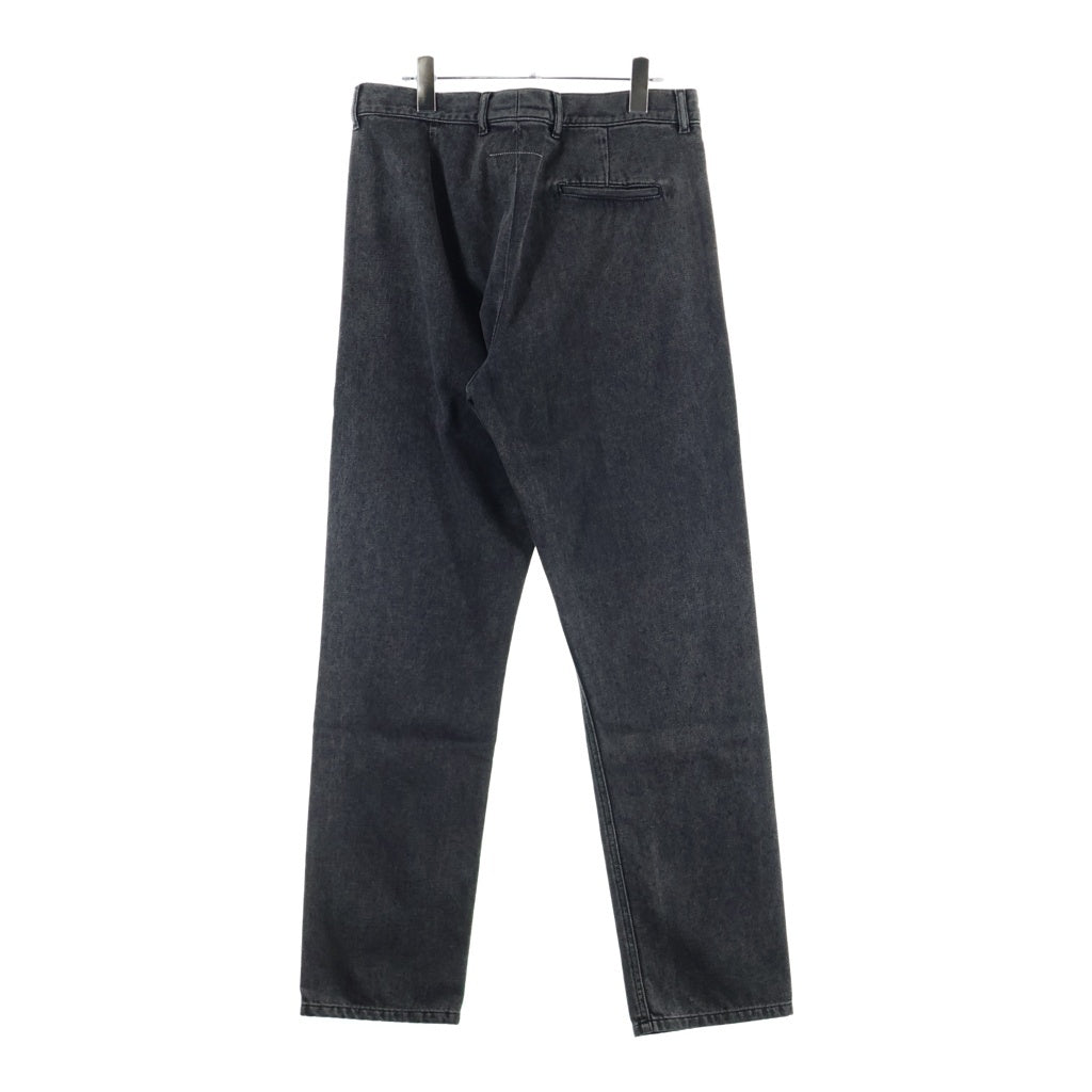 MM6 Maison Margiela(エムエムシックスメゾンマルジェラ) 24SS DENIM PANTS イタリア製 テーパード ジップフライ デニムパンツ ブラック SH2KA0004 M30009