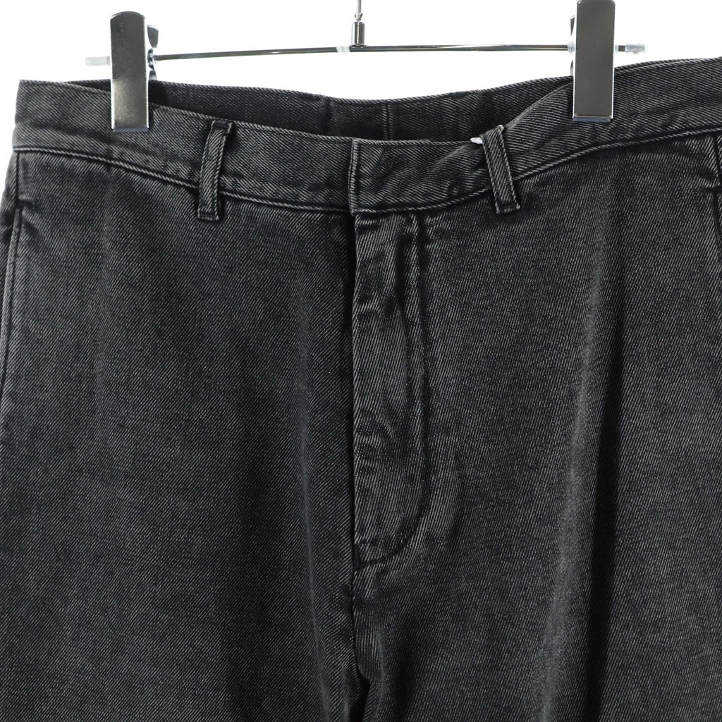MM6 Maison Margiela(エムエムシックスメゾンマルジェラ) 24SS DENIM PANTS イタリア製 テーパード ジップフライ デニムパンツ ブラック SH2KA0004 M30009