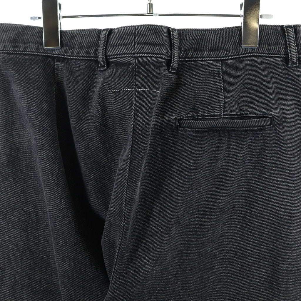 MM6 Maison Margiela(エムエムシックスメゾンマルジェラ) 24SS DENIM PANTS イタリア製 テーパード ジップフライ デニムパンツ ブラック SH2KA0004 M30009