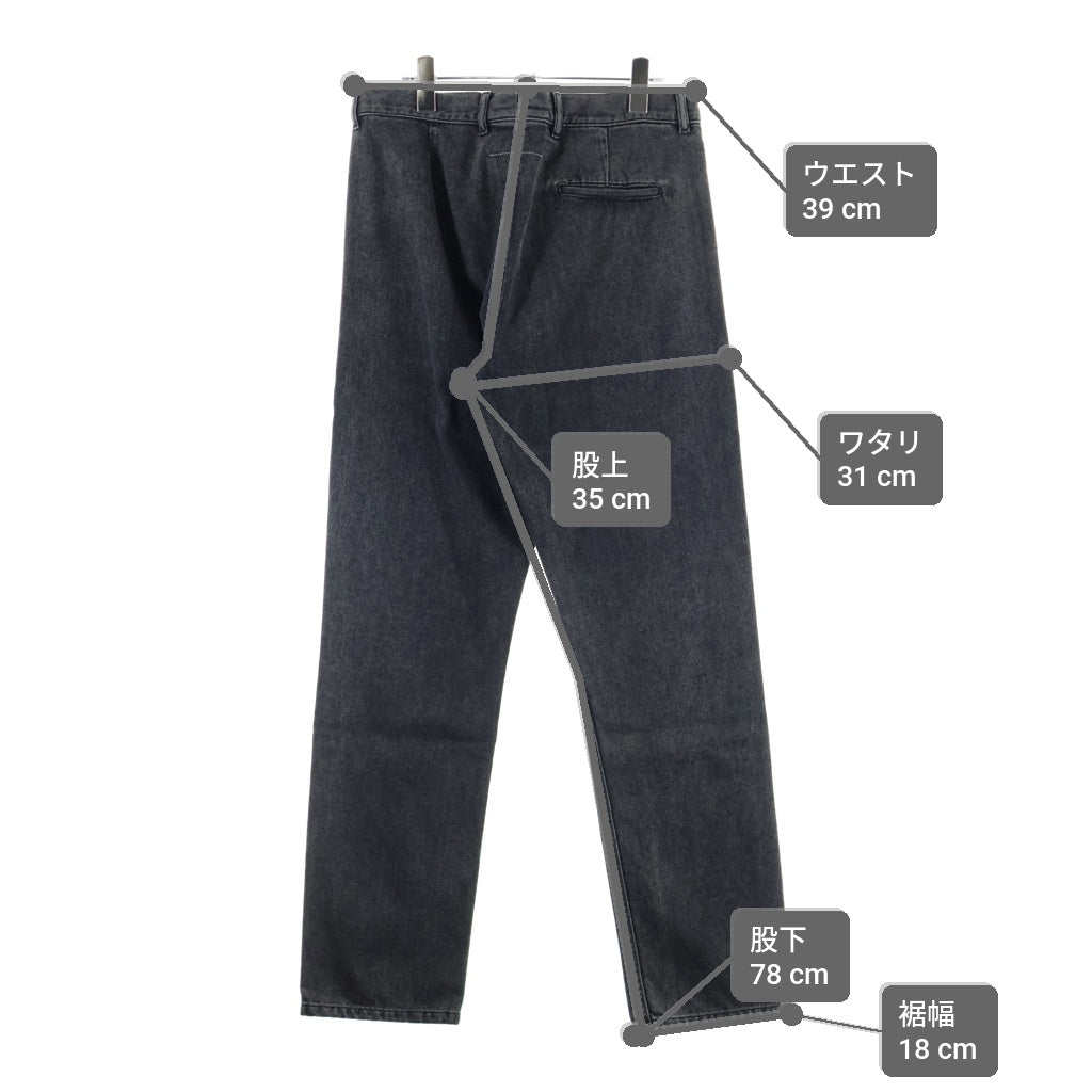 MM6 Maison Margiela(エムエムシックスメゾンマルジェラ) 24SS DENIM PANTS イタリア製 テーパード ジップフライ デニムパンツ ブラック SH2KA0004 M30009