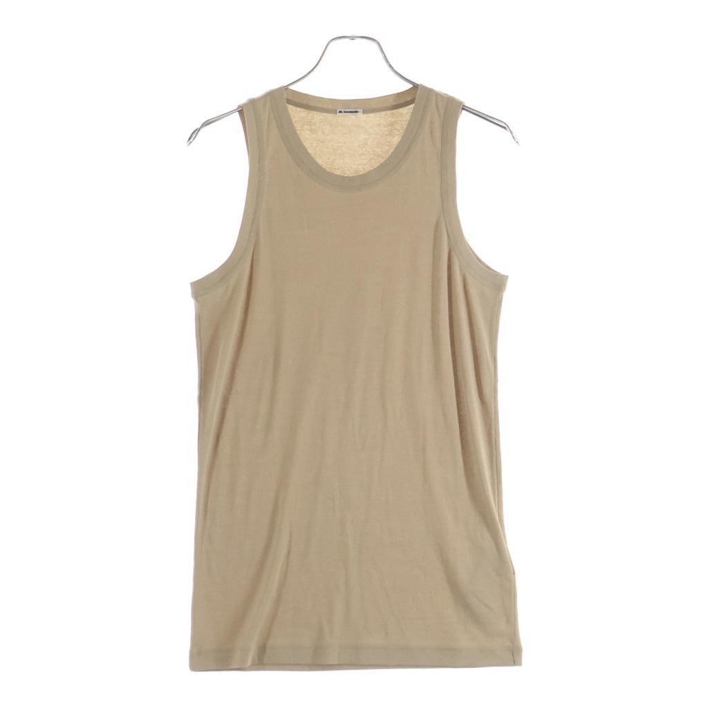 JIL SANDER +(ジルサンダープラス) 24SS KIT T-SHIRT LS 3ピース レイヤードデザイン コットンジャージー クルーネック 長袖Tシャツ タンクトップ カットソー J47FV0102 JTN356
