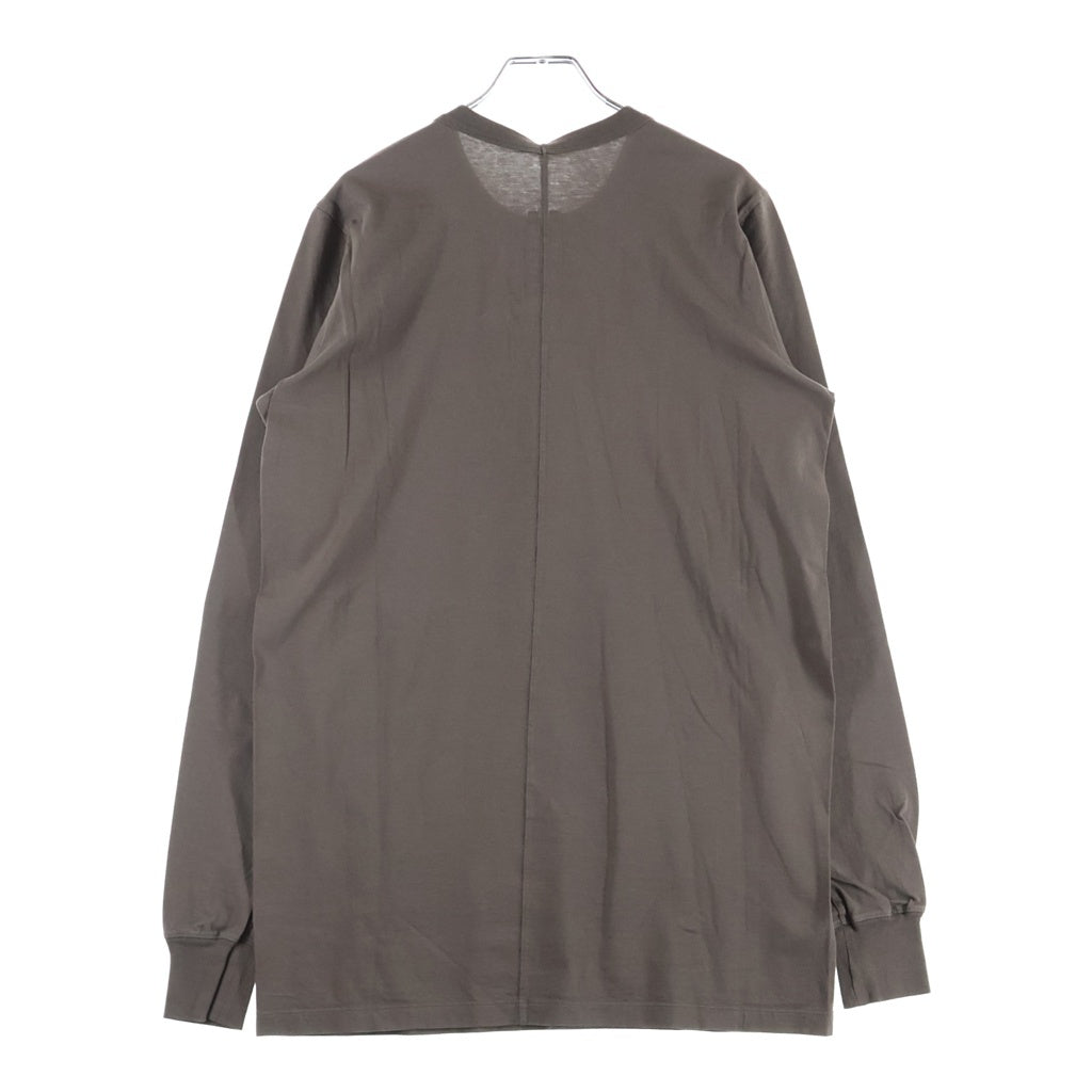 Rick Owens(リックオウエンス) 23AW LEVEL LS T レベル クルーネック 長袖Tシャツ カットソー チャコールグレー RU02C7266-JA