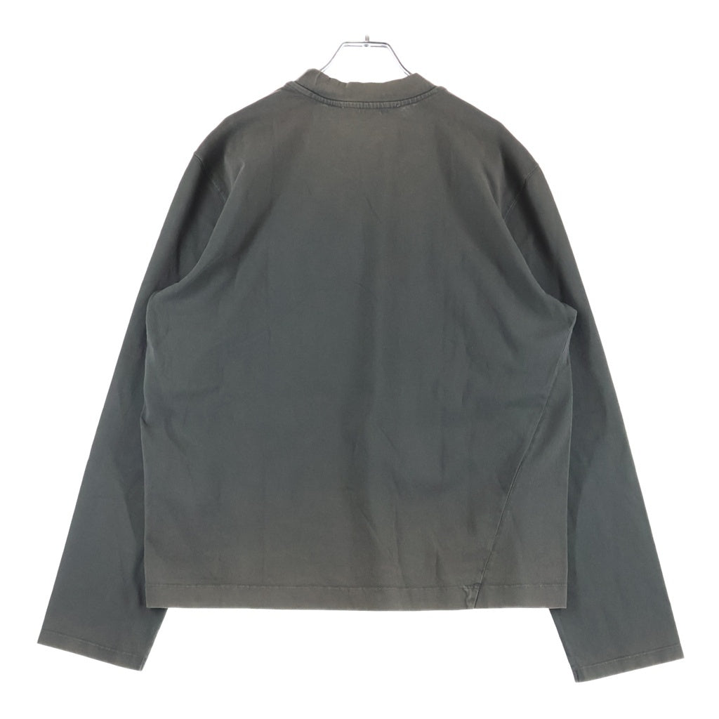 OUR LEGACY(アワーレガシー) BIG LONGSLEEVE ヴィンテージ加工 ビッグロングスリーブ クルーネック 長袖Tシャツ チャコールグレー M4246BAC