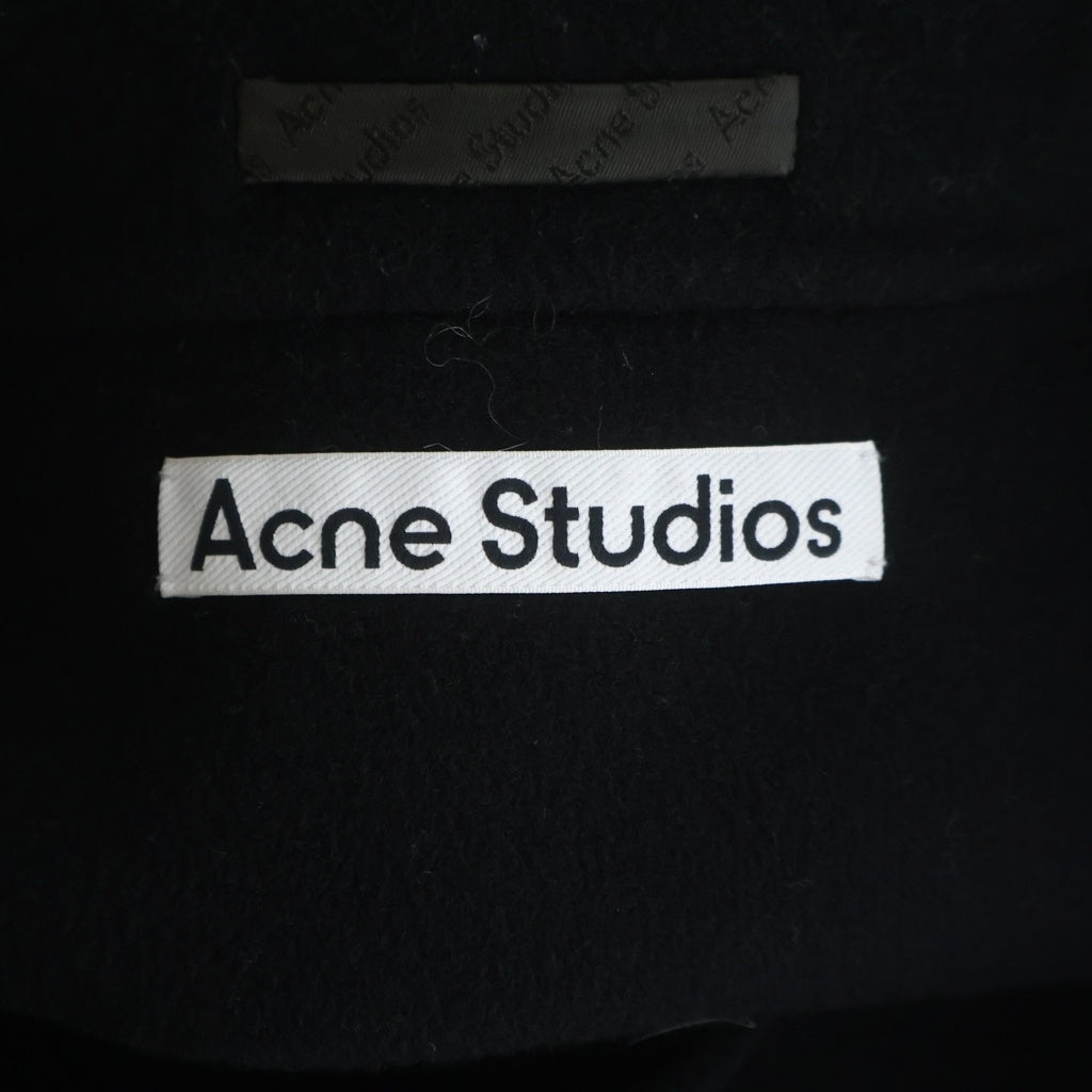 Acne Studios(アクネ ストゥディオズ) ソフトウール オーバーサイズ シャツジャケット ブラック FN-MN-OUTW000587