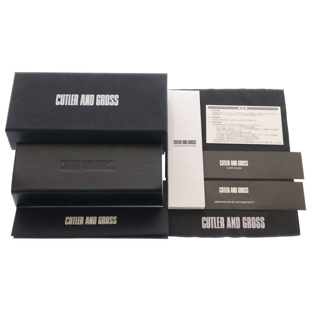 CUTLER AND GROSS(カトラーアンドグロス) GR01 02 ラウンドフレーム クリアレンズ サングラス メガネ ブラウン レディース