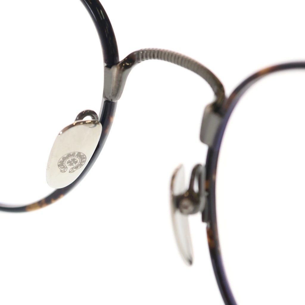 CHROME HEARTS(クロムハーツ) FIRKIN ダガーテンプル ウェリントンフレーム サングラス メガネ ブラウン/シルバー