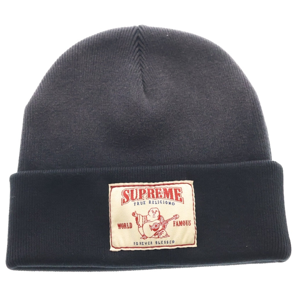 SUPREME(シュプリーム) 25AW ×True Religion Beanie トゥルーレリジョン ロゴプリント ビーニー ニットキャップ 帽子 ブラック
