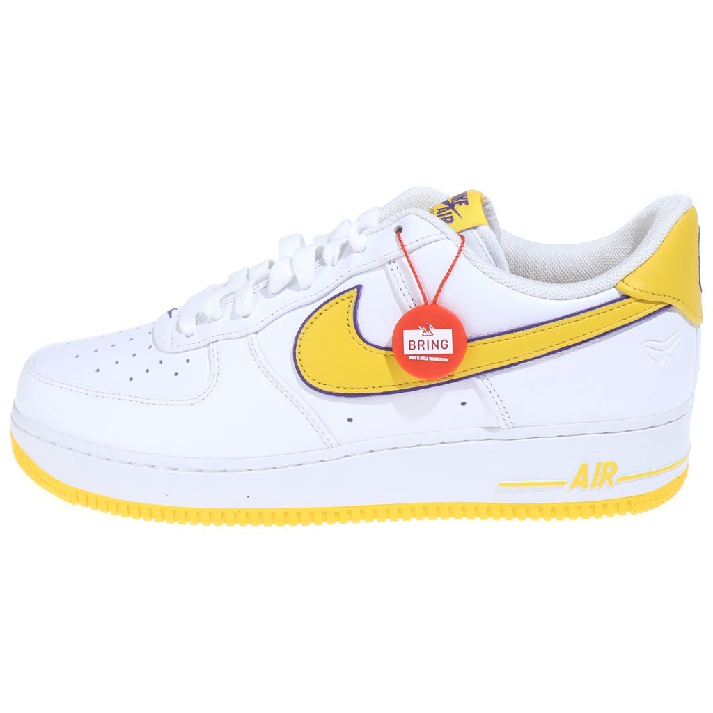 NIKE(ナイキ) ×KOBE BRYANT AIR FORCE 1 LOW RETRO QS コービーブライアント エアフォース 1 レトロ ローカットスニーカー ホワイト/イエロー US12/30cm FZ1151-100