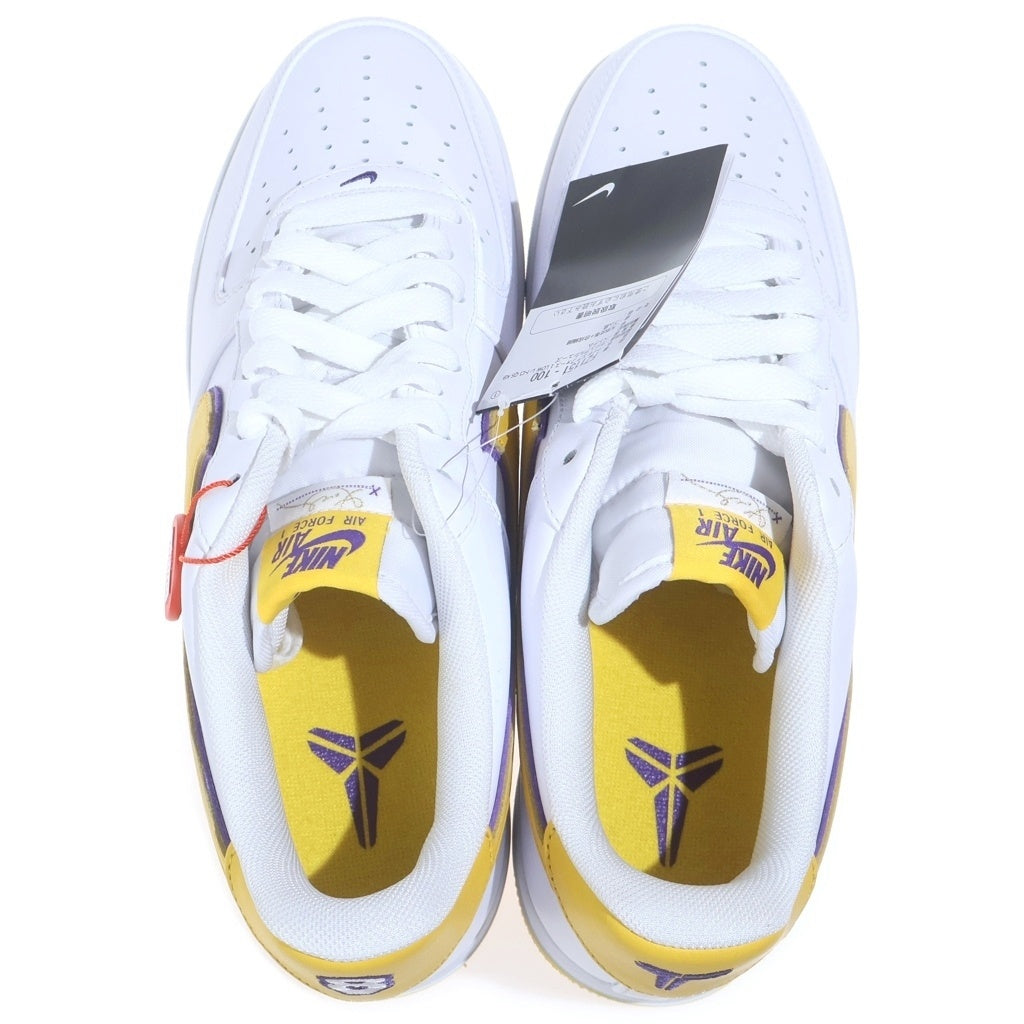 NIKE(ナイキ) ×KOBE BRYANT AIR FORCE 1 LOW RETRO QS コービーブライアント エアフォース 1 レトロ ローカットスニーカー ホワイト/イエロー US12/30cm FZ1151-100