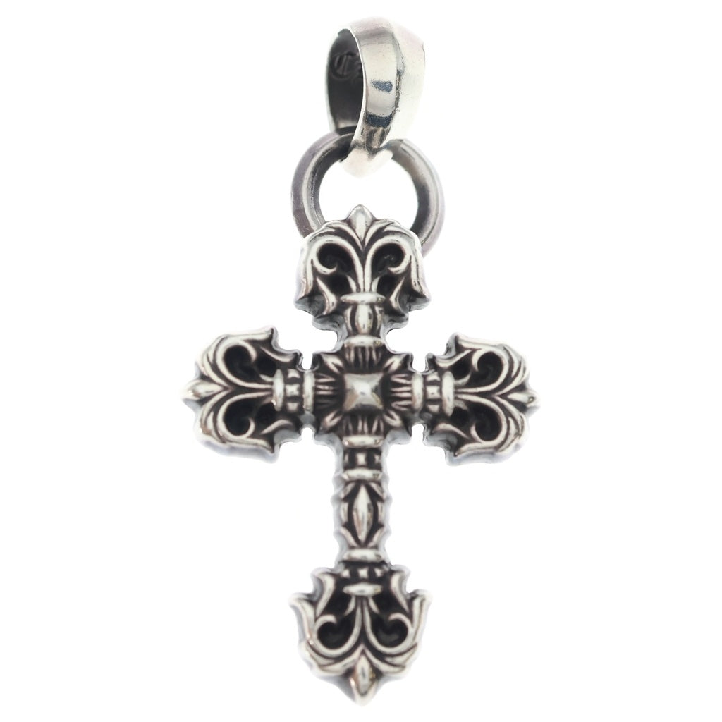 CHROME HEARTS(クロムハーツ) FILIG CROSS-XSM W BALE フィリグリークロスXSベイル wベイル ネックレストップ シルバー BCA262