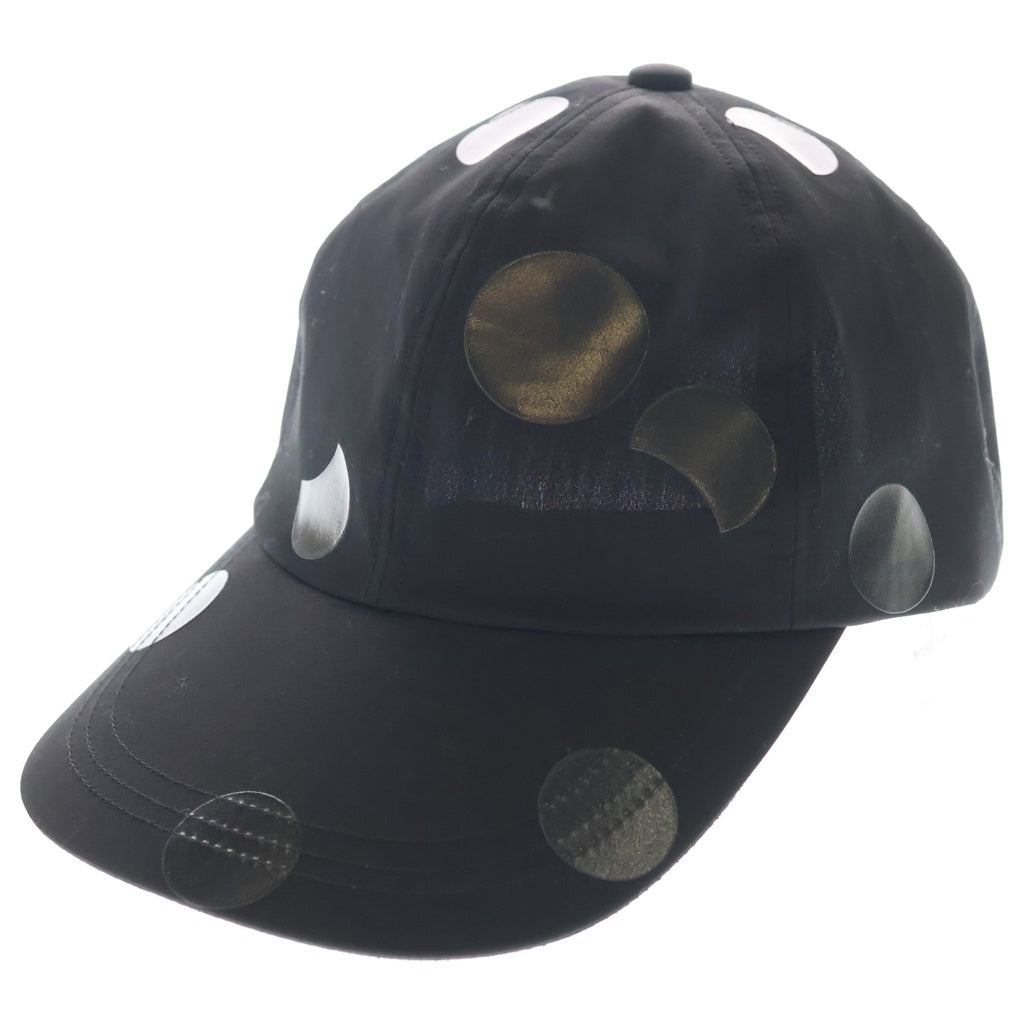 Y's(ワイズ) 26SS BLACK PRINT CAP ブラック ドットプリント ベースボールキャップ 帽子 ブラック YQ-H02-025