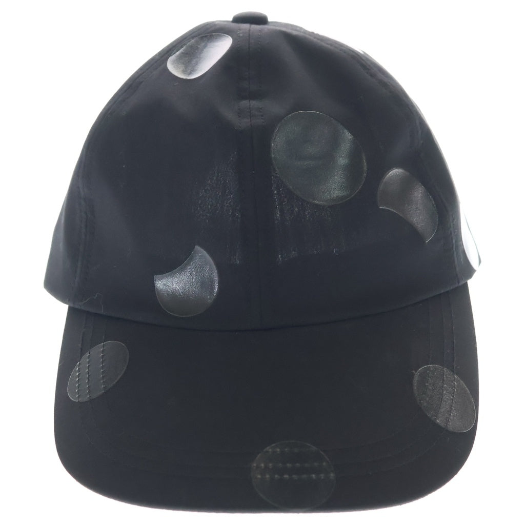 Y's(ワイズ) 26SS BLACK PRINT CAP ブラック ドットプリント ベースボールキャップ 帽子 ブラック YQ-H02-025