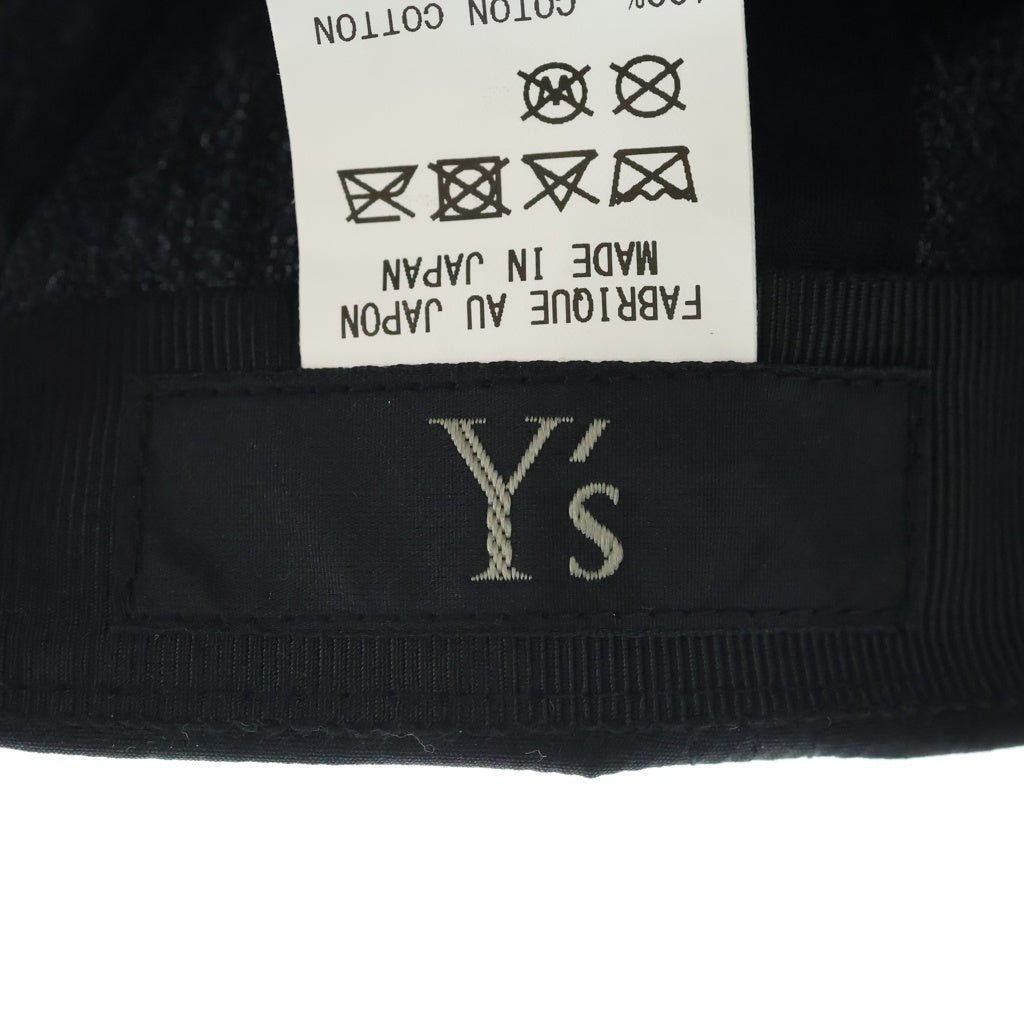 Y's(ワイズ) 26SS BLACK PRINT CAP ブラック ドットプリント ベースボールキャップ 帽子 ブラック YQ-H02-025