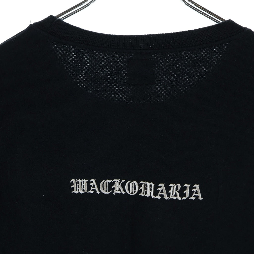 WACKO MARIA(ワコマリア) 25SS THE DARK KNIGHT TRILOGY SWEAT SHIRT TYPE-3 バットマン ダークナイトトリロジー クルーネックスウェットシャツ トレーナー ブラック TDKT-WM-SS03