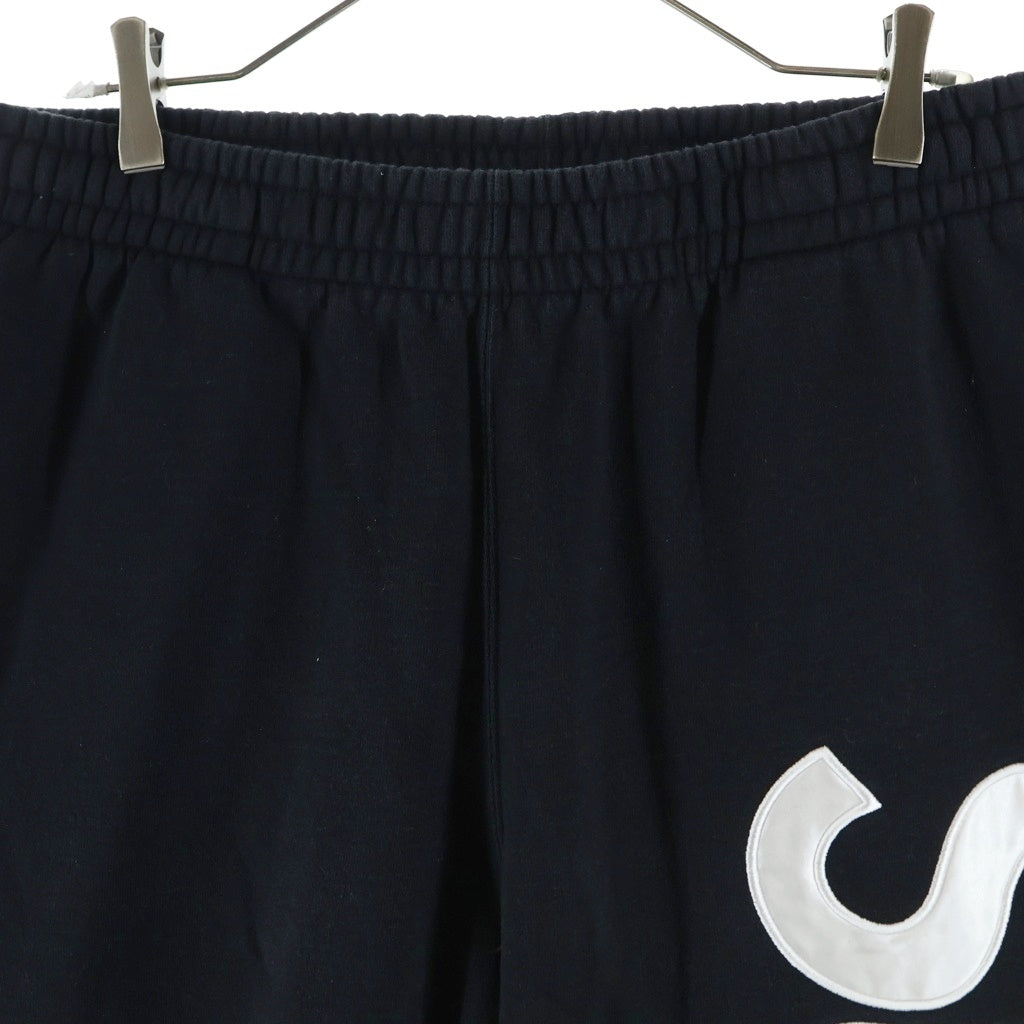 SUPREME(シュプリーム) 24AW Satin Applique Sweatpant サテン ロゴアップリケ スウェットパンツ ブラック